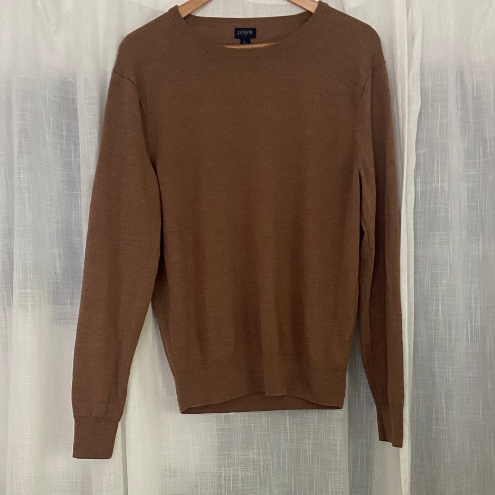 J Crew Men's Crewneck Sweater in Rich Brown